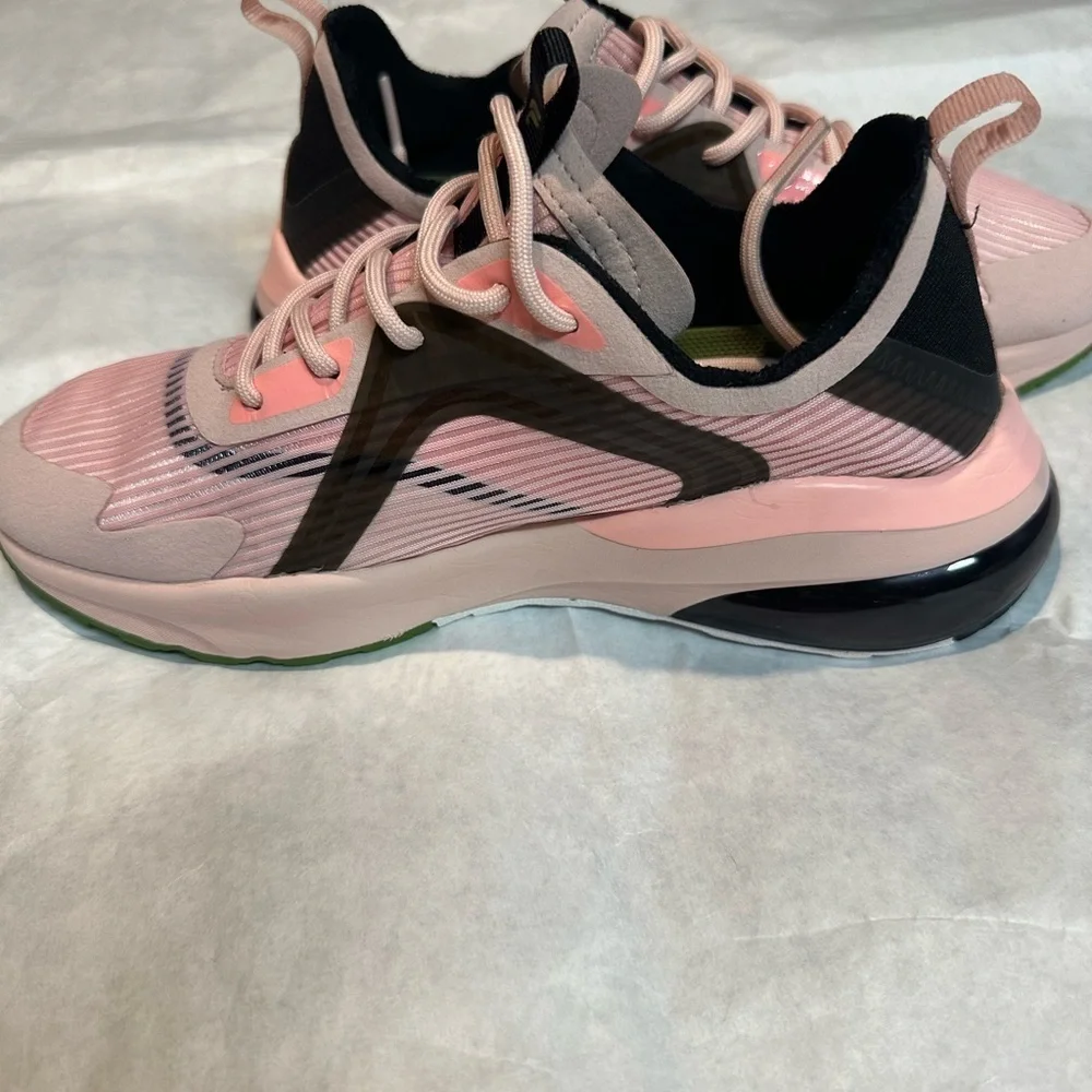 Fabletics Pink and Black Sneakers with Air Cushioning
